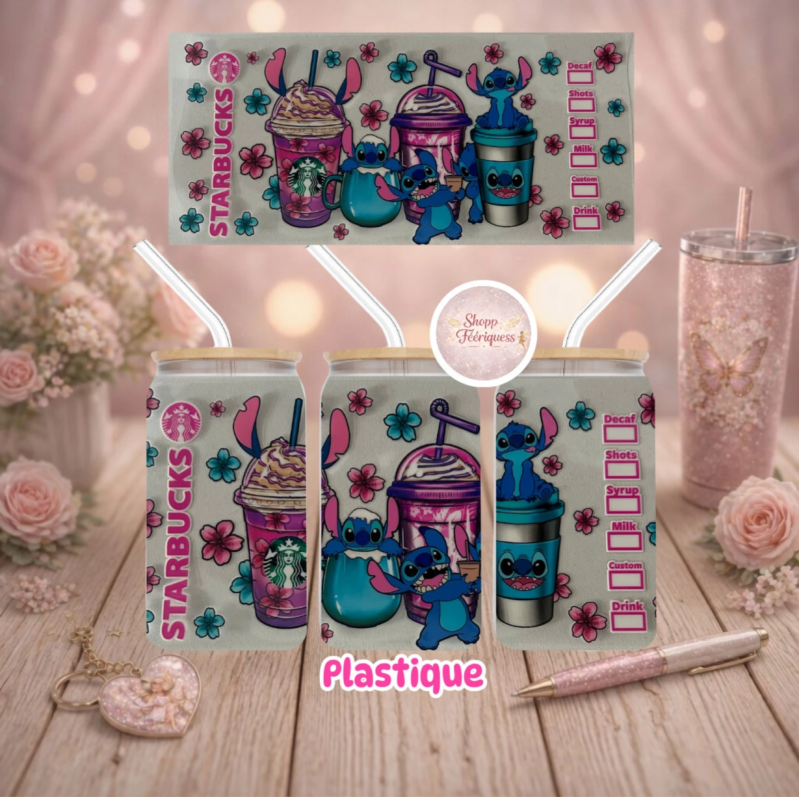 Stitch Smoothie Starbucks - Gobelet en plastique